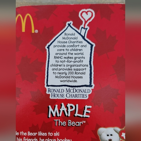 🍁 Ty Beanie Baby “Maple” the Bear – McDonald’s Exclusive, Canada Edition, Seale - Picture 8 of 10